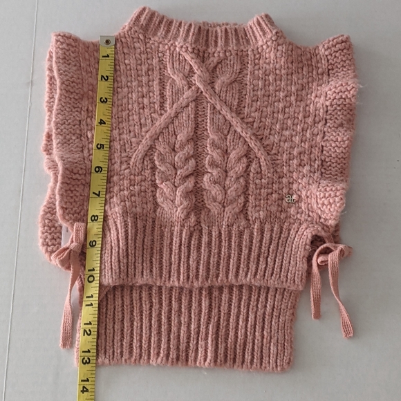 Abel & Lula Pink Cardigan With Open Side/ loated Size 4 - Picture 5 of 7
